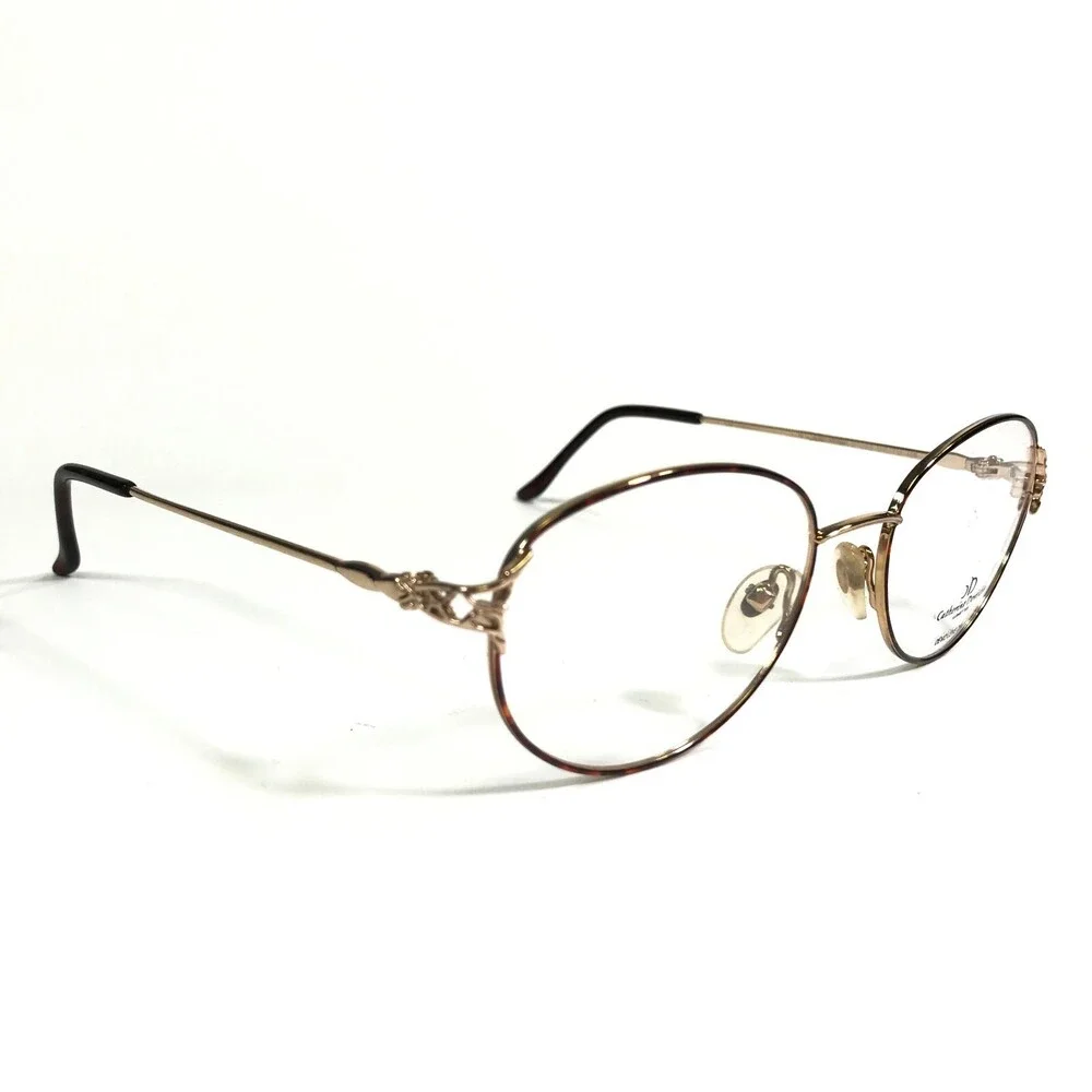 Catherine Deneuve CD-099 DA/YG Eyeglasses Frames Gold Round Wire Rim 52-18-138